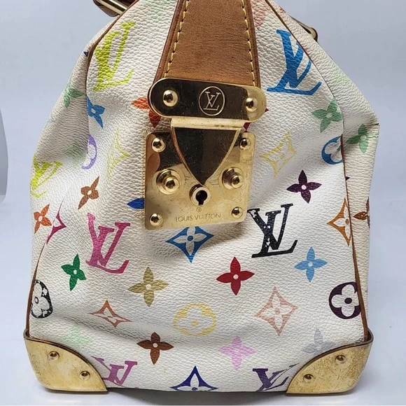 SOLD. Louis Vuitton White Murakami Speedy 30 - Picture 6 of 14